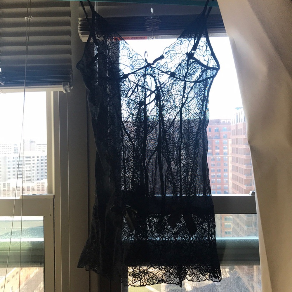 Lace Lingerie/top w/ bow ties and tie-up details